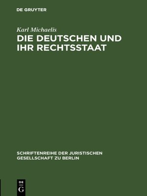 cover image of Die Deutschen und ihr Rechtsstaat